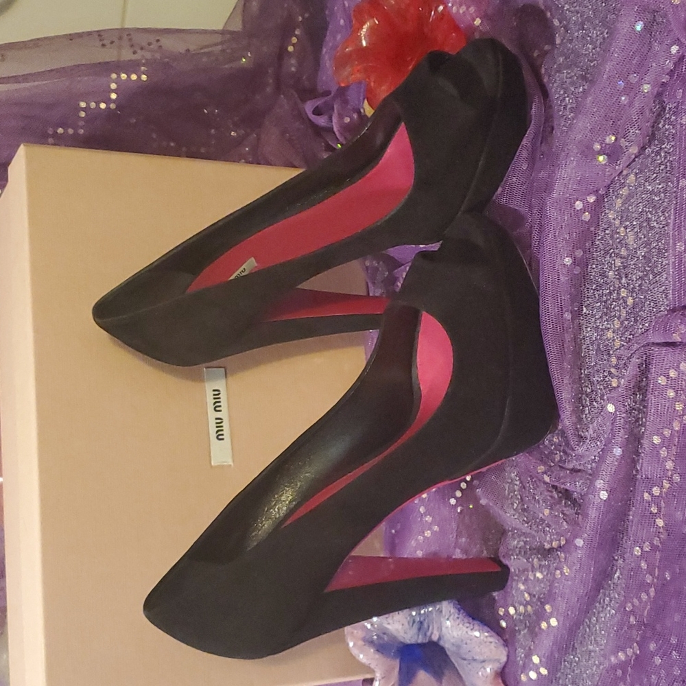 Miu Miu Platform Heels Black
